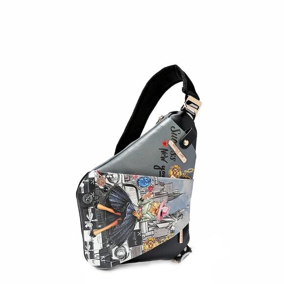 Nicole Lee USA Miranda Vegan Leather Adjustable Strap Slip Pocket Sling Backpack main image 6